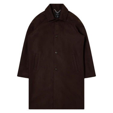 EDWIN MAC WOOL Coat DARK BROWN - KYOTO - EDWIN