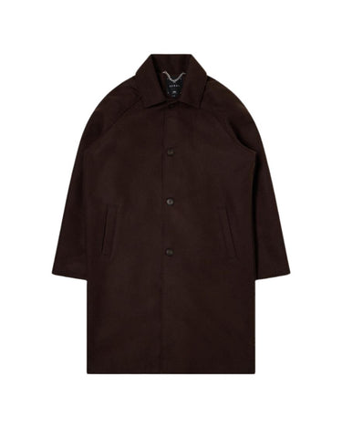 EDWIN MAC WOOL Coat DARK BROWN - KYOTO - EDWIN