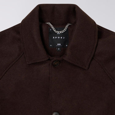 EDWIN MAC WOOL Coat DARK BROWN - KYOTO - EDWIN