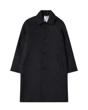 EDWIN MAC WOOL COAT - DARK GREY MARL - KYOTO - EDWIN