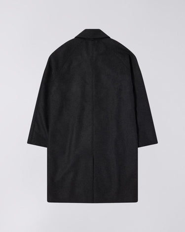EDWIN MAC WOOL COAT - DARK GREY MARL - KYOTO - EDWIN