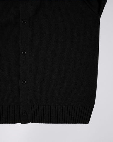 EDWIN MARS POLO CARDIGAN - BLACK - KYOTO - EDWIN