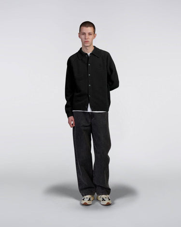 EDWIN MARS POLO CARDIGAN - BLACK - KYOTO - EDWIN