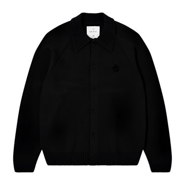 EDWIN MARS POLO CARDIGAN - BLACK - KYOTO - EDWIN
