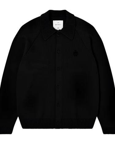 EDWIN MARS POLO CARDIGAN - BLACK - KYOTO - EDWIN