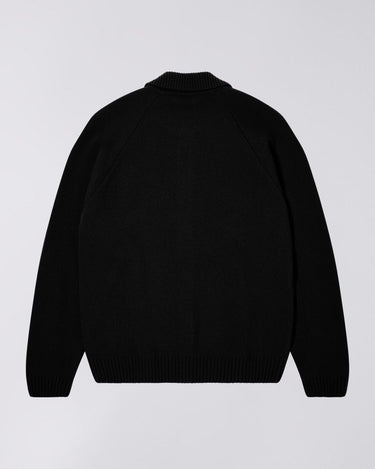EDWIN MARS POLO CARDIGAN - BLACK - KYOTO - EDWIN