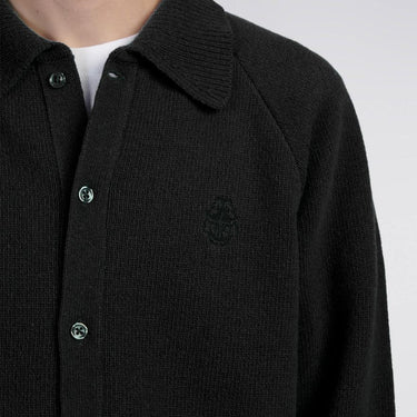 EDWIN MARS POLO CARDIGAN - BLACK - KYOTO - EDWIN