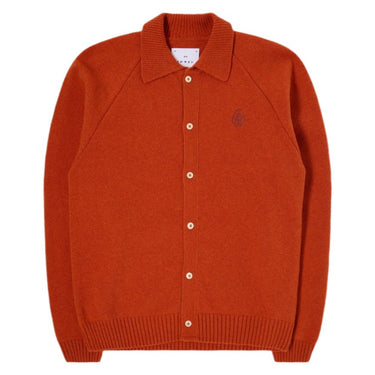 EDWIN MARS POLO CARDIGAN Sweater ORANGE - KYOTO - EDWIN