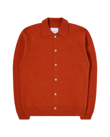 EDWIN MARS POLO CARDIGAN Sweater ORANGE - KYOTO - EDWIN