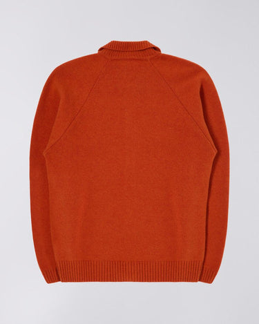 EDWIN MARS POLO CARDIGAN Sweater ORANGE - KYOTO - EDWIN