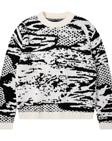 EDWIN PANKU SWEATER - WHITE/BLACK - KYOTO - EDWIN