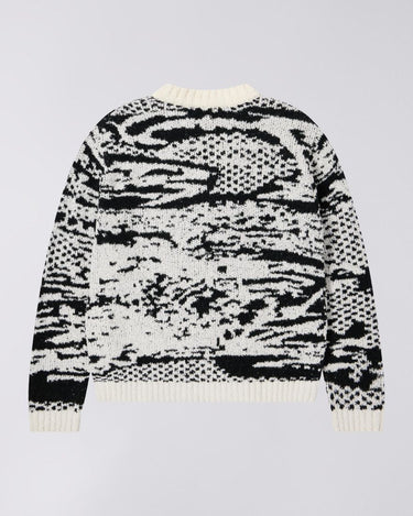 EDWIN PANKU SWEATER - WHITE/BLACK - KYOTO - EDWIN