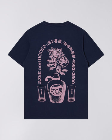 EDWIN SAKE AND ROSES T-shirt MARITIME BLUE - KYOTO - EDWIN