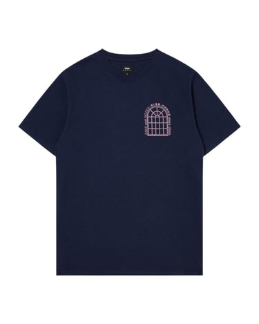 EDWIN SAKE AND ROSES T-shirt MARITIME BLUE - KYOTO - EDWIN