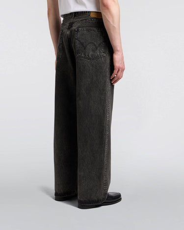 EDWIN WIDE Pant BLACK MID DARK USED - KYOTO - EDWIN