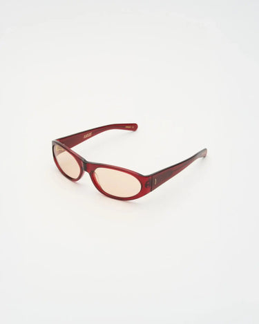 FLATLIST EDDIE KYU Crystal Burgundy/Solid Peach Lens sunglasses - KYOTO - FLATLIST