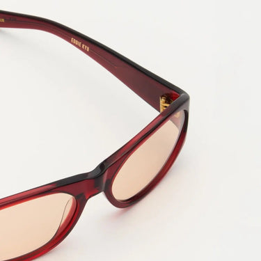 FLATLIST EDDIE KYU Crystal Burgundy/Solid Peach Lens sunglasses - KYOTO - FLATLIST