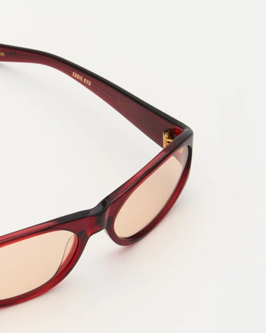 FLATLIST EDDIE KYU Crystal Burgundy/Solid Peach Lens sunglasses - KYOTO - FLATLIST