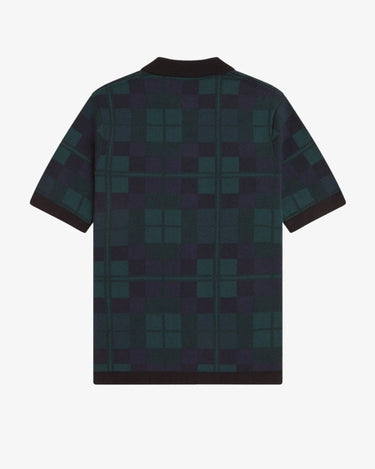Fred Perry BLACK WATCH TARTAN KNIT SHIRT Blackwatch Tarta - KYOTO - Fred Perry