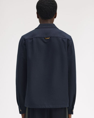Fred Perry BRUSHED TWILL OVERSHIRT Navy - KYOTO - Fred Perry