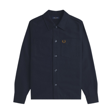Fred Perry BRUSHED TWILL OVERSHIRT Navy - KYOTO - Fred Perry