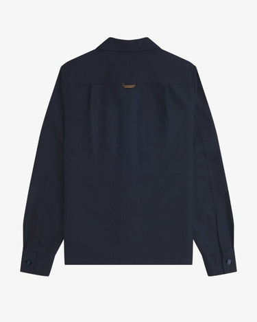 Fred Perry BRUSHED TWILL OVERSHIRT Navy - KYOTO - Fred Perry