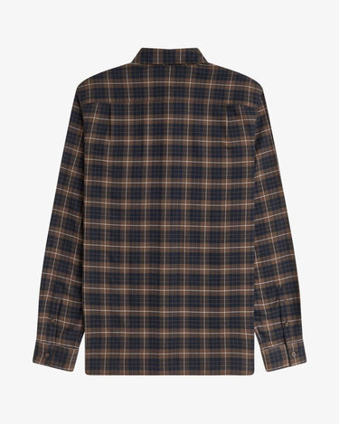 Fred Perry BRUSHED TWILL TARTAN SHIRT Tobacco - KYOTO - Fred Perry