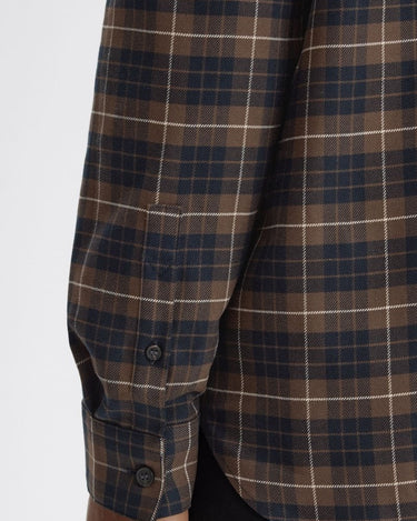 Fred Perry BRUSHED TWILL TARTAN SHIRT Tobacco - KYOTO - Fred Perry