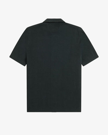 Fred Perry BUTTON THROUGH SS Polo NIGHT GREEN - KYOTO - Fred Perry