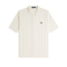 Fred Perry Button Trough Short Sleeve Shirt Ecru - KYOTO - Fred Perry