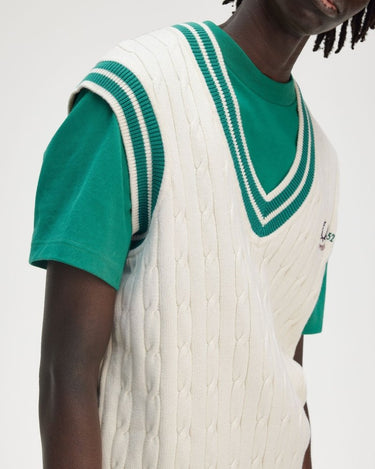 Fred Perry Cable Knit Tennis Tank Ecru - KYOTO - Fred Perry