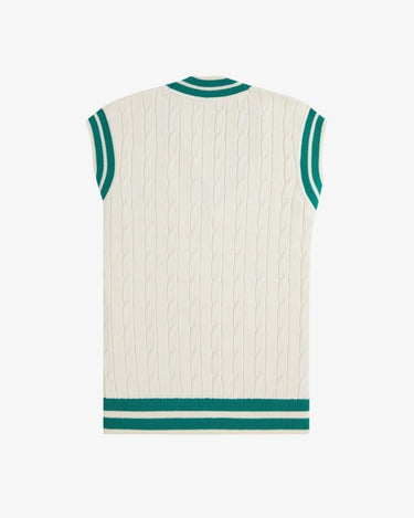 Fred Perry Cable Knit Tennis Tank Ecru - KYOTO - Fred Perry