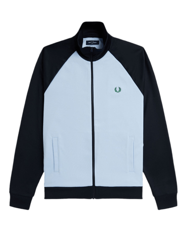 Fred Perry Contrast Sleeve Track Jacket Track Blue/Navy - KYOTO - Fred Perry