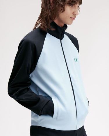 Fred Perry Contrast Sleeve Track Jacket Track Blue/Navy - KYOTO - Fred Perry
