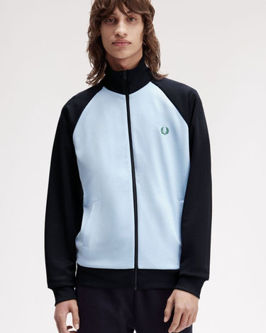 Fred Perry Contrast Sleeve Track Jacket Track Blue/Navy - KYOTO - Fred Perry