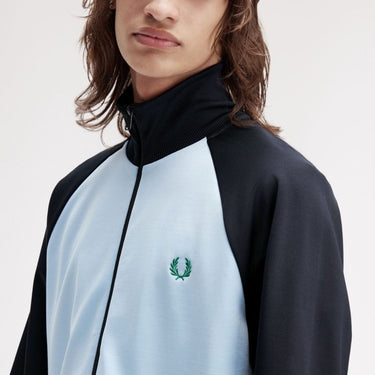 Fred Perry Contrast Sleeve Track Jacket Track Blue/Navy - KYOTO - Fred Perry