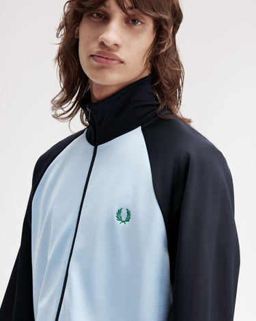 Fred Perry Contrast Sleeve Track Jacket Track Blue/Navy - KYOTO - Fred Perry