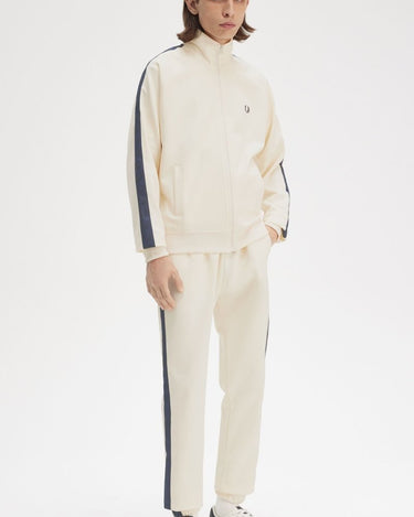 Fred Perry Contrast Tape Track Jacket ECRU/TENNIS BLUE - KYOTO - Fred Perry