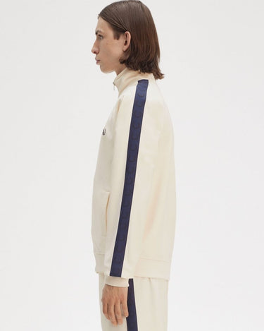 Fred Perry Contrast Tape Track Jacket ECRU/TENNIS BLUE - KYOTO - Fred Perry