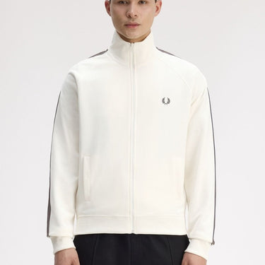 Fred Perry CONTRAST TAPE TRACK JACKET Tobacco - KYOTO - Fred Perry