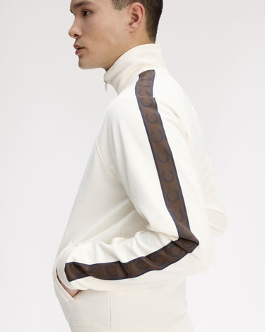 Fred Perry CONTRAST TAPE TRACK JACKET Tobacco - KYOTO - Fred Perry
