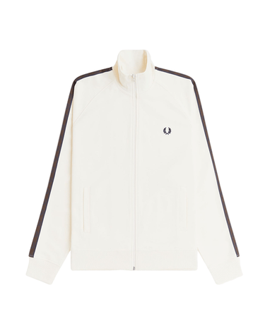 Fred Perry CONTRAST TAPE TRACK JACKET Tobacco - KYOTO - Fred Perry