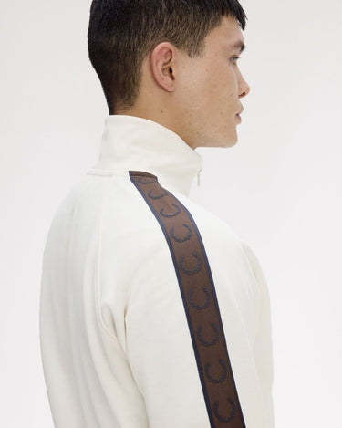 Fred Perry CONTRAST TAPE TRACK JACKET Tobacco - KYOTO - Fred Perry
