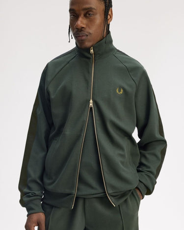 Fred Perry DASH TAPED TRACK JACKET Court Green - KYOTO - Fred Perry