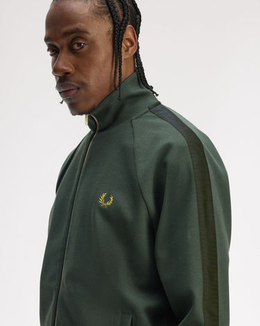 Fred Perry DASH TAPED TRACK JACKET Court Green - KYOTO - Fred Perry