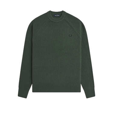Fred Perry LAMBSWOOL RAGLAN JMPR Court Green - KYOTO - Fred Perry