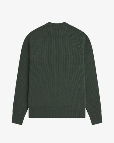 Fred Perry LAMBSWOOL RAGLAN JMPR Court Green - KYOTO - Fred Perry