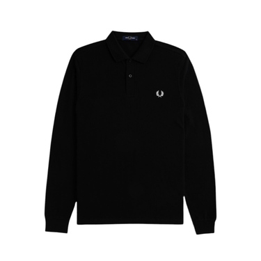 Fred Perry L/S PLAIN FP Polo Black - KYOTO - Fred Perry