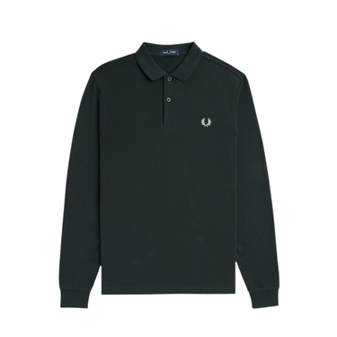 Fred Perry L/S PLAIN FP Polo NIGHTGREEN/SNWHT - KYOTO - Fred Perry