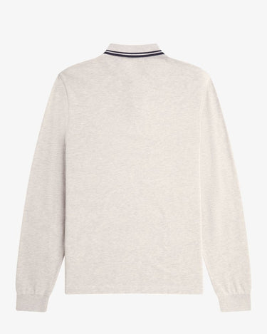 Fred Perry LS TWIN TIPPED FP SHIRT PORRIDGE/GREY - KYOTO - Fred Perry